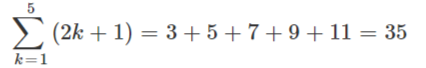[2k+1]を1から5まで足す
